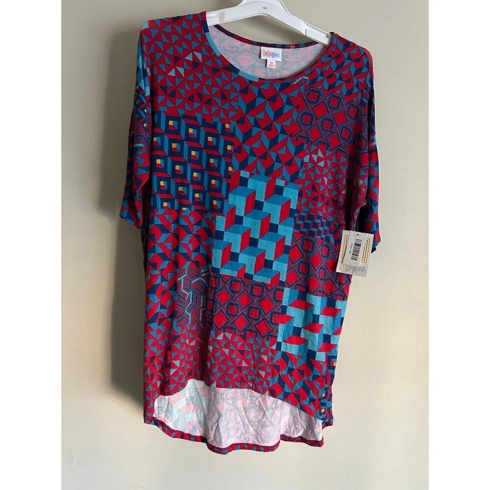 LuLaRoe Women’s Irma Tunic t-shirt Top Size XS Multicolor Geo